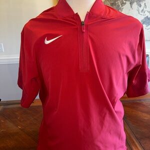 Nike Coaches Short Sleeve Jacket brand new with tags Sz medium color crimson.